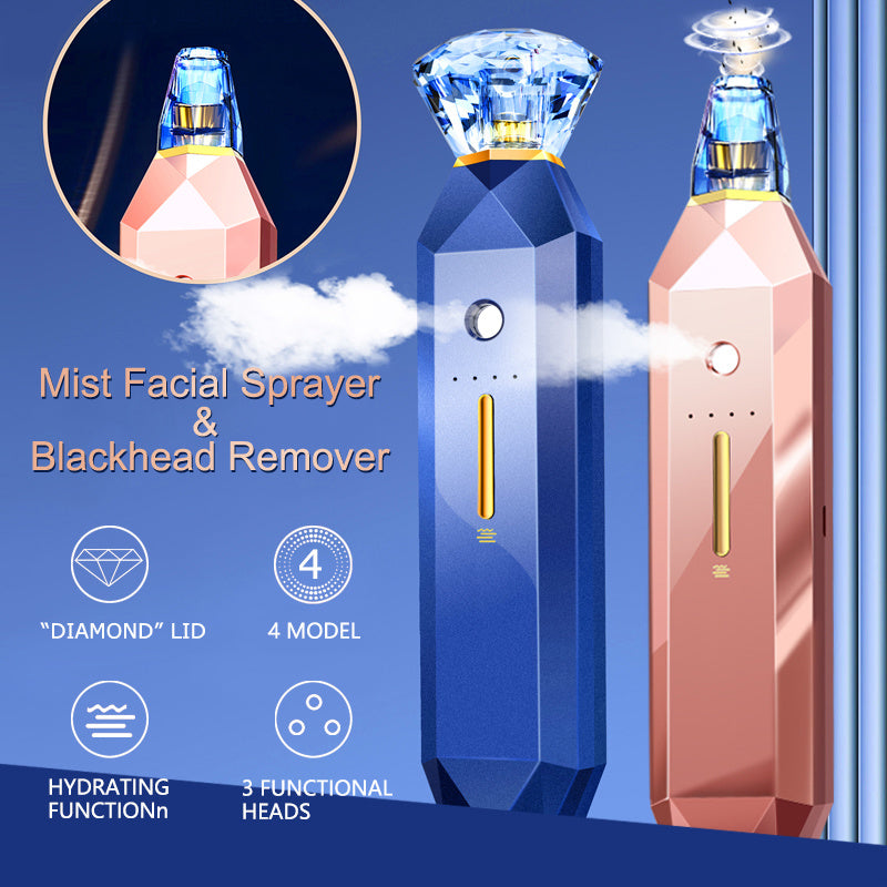 Removedor de cravos 2 em 1 Aspirador de Poros Limpeza Profunda Removedor de Acne - Vaporizador Facial, Umidificador de Pele ,Nariz e Rosto Cuidado com a Pele